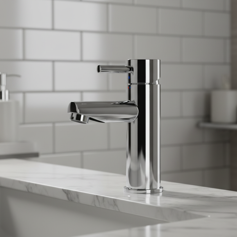 Borma Basin Mixer with Pop-up Waste- Geometry Series