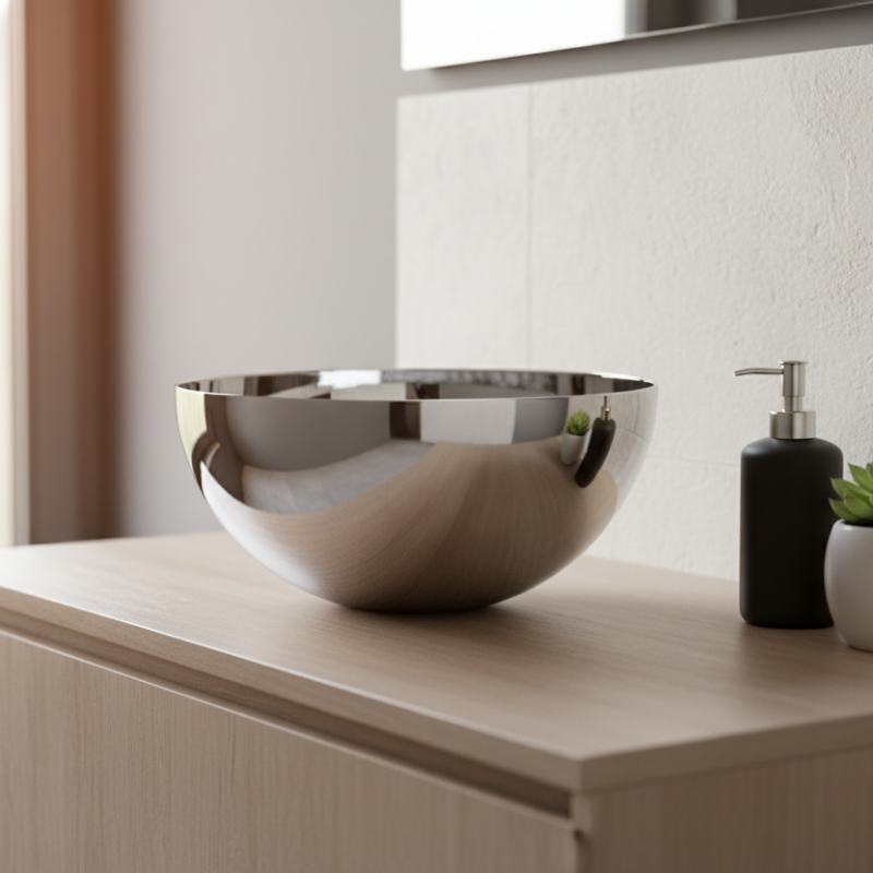 Lineabeta Stainless Steel Vessel Basin, Ø 245mm