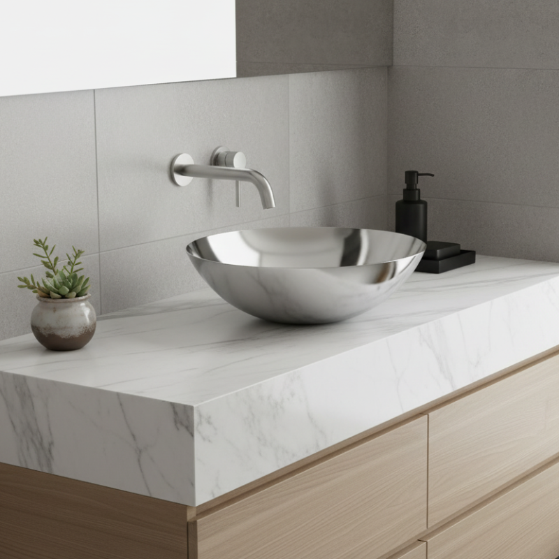 Lineabeta Stainless Steel Vessel Basin, Ø 360mm