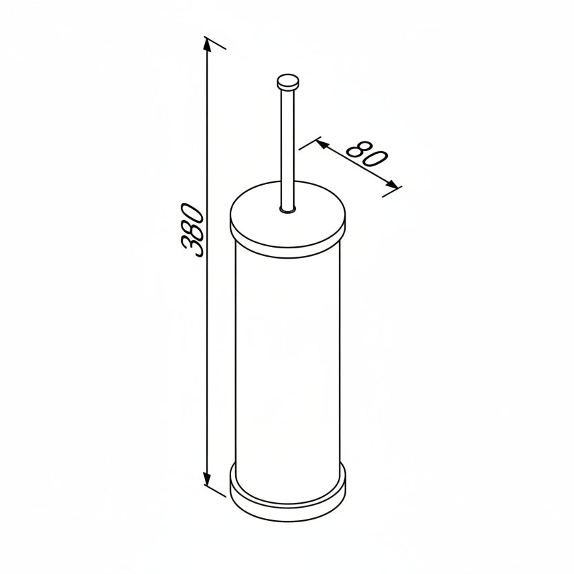 Toilet Brush holder (Floor) - Circles Series - 6010 - Waiheke Bathrooms