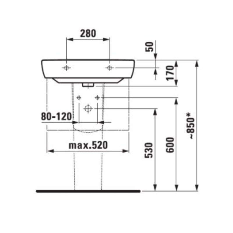 Laufen 60cm Wallhung  Vanity - Pro Series