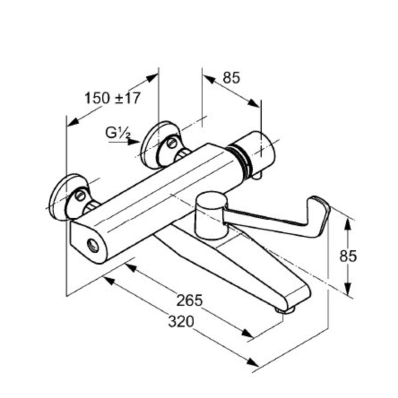 Hospital Basin Mixer - Made in Germany