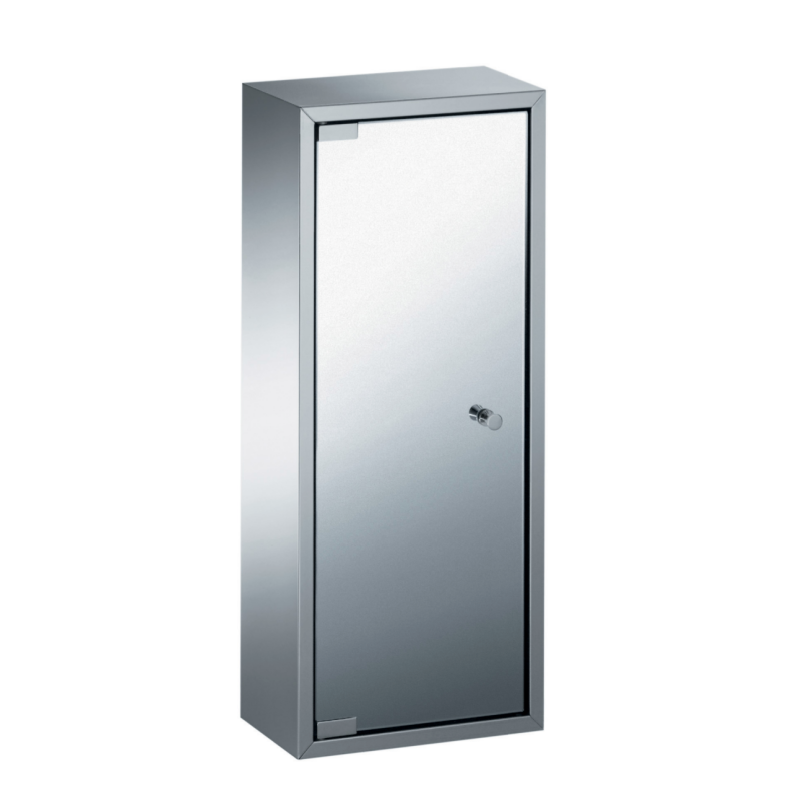 Stainless Steel Bathroom Cabinet, Mirror Door, 60x25cm