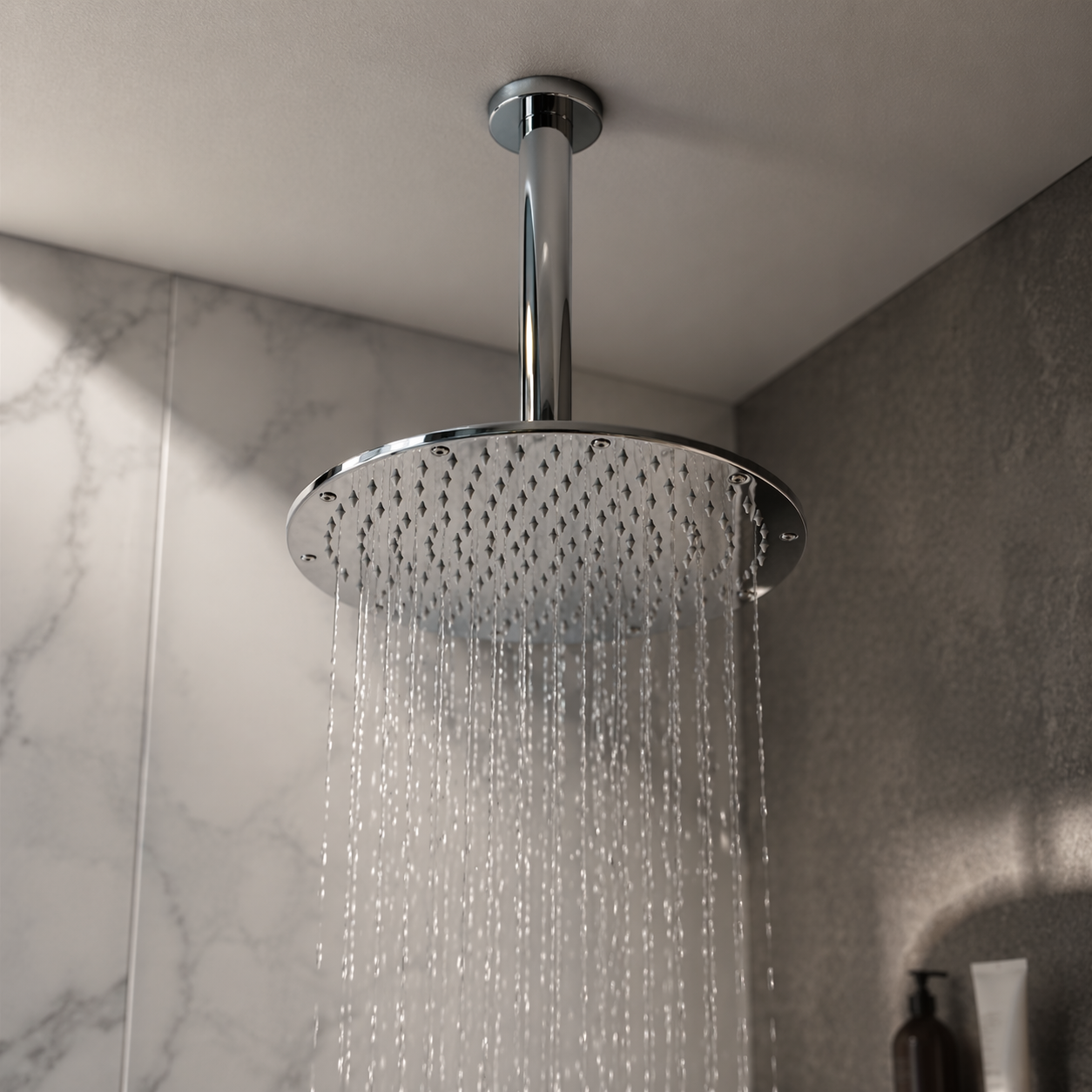 Lineabeta Rainshower Head & Arm, Ceiling-Mounted, 230mm