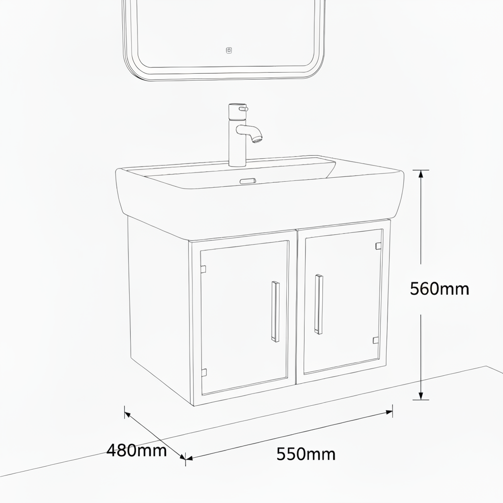 Laufen 55cm Wallhung Vanity - Pro Series