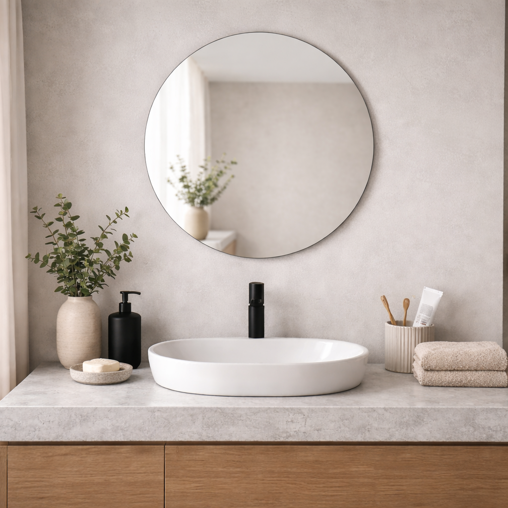 Lineabeta Bathroom Mirror, Round, Ø 59cm - Speci Series