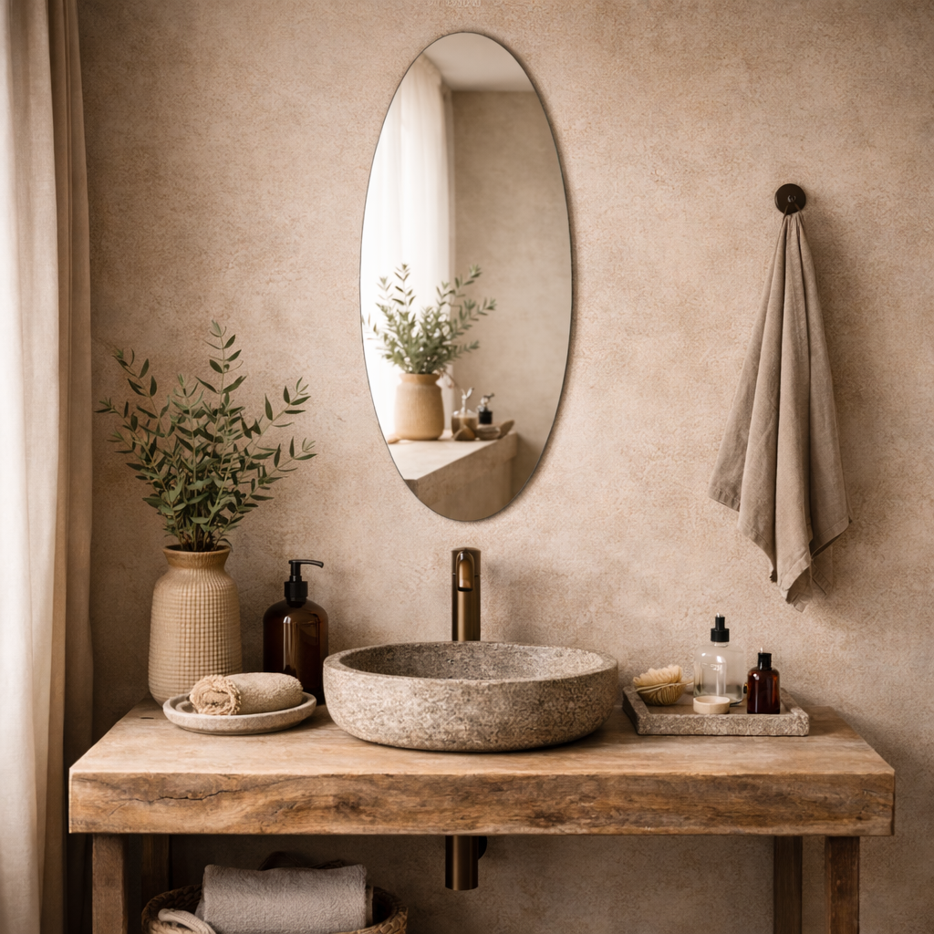 Lineabeta Slimline Oval Bathroom Mirror 100x36cm - Speci Series