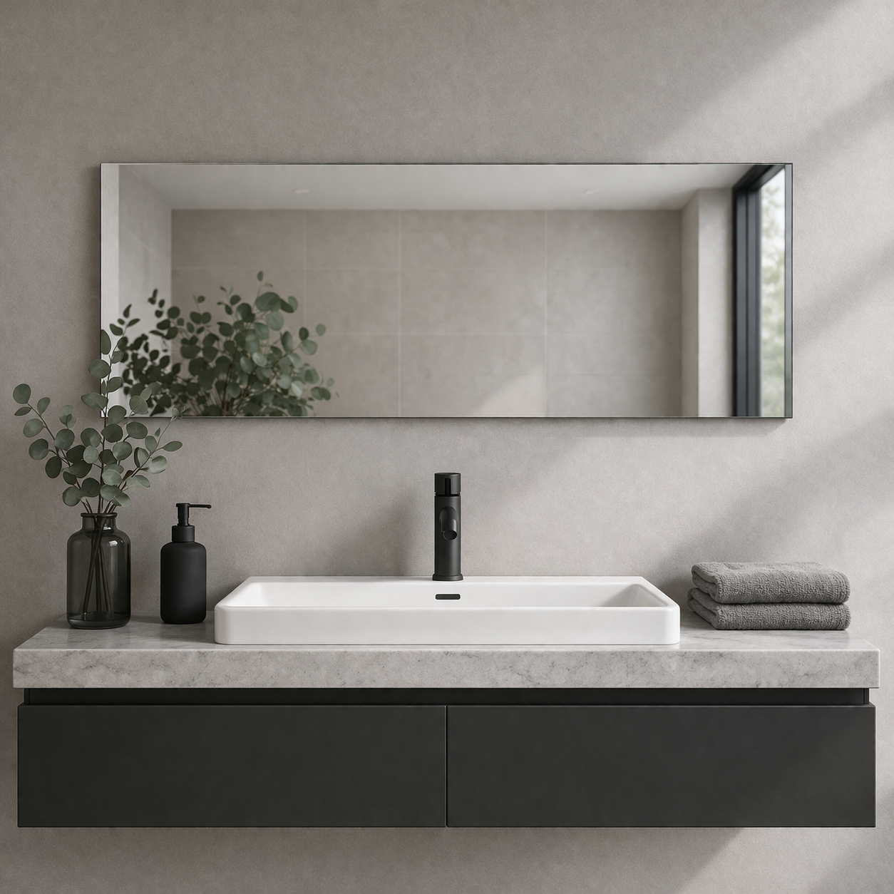 Lineabeta Slimline Bathroom Mirror 44x100cm - Speci Series