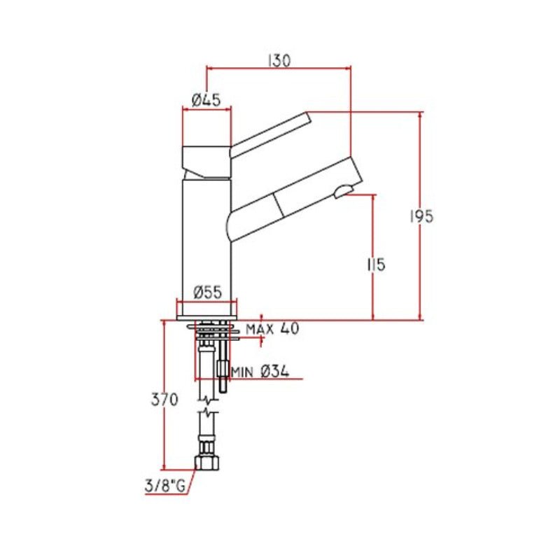 Basin Mixer - Linea Series - 5402 - Waiheke Bathrooms