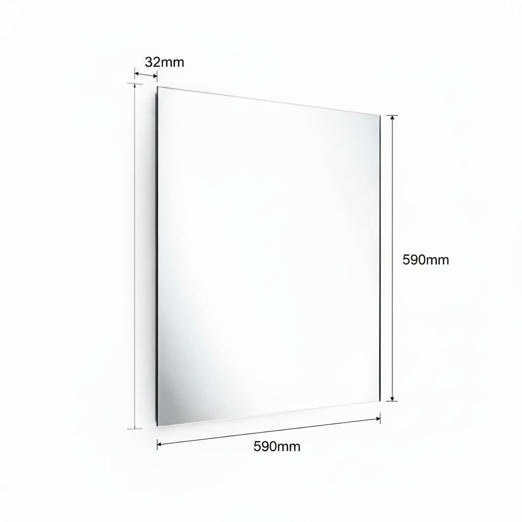 Lineabeta Bathroom Mirror, Square, 59x59cm - Speci Series