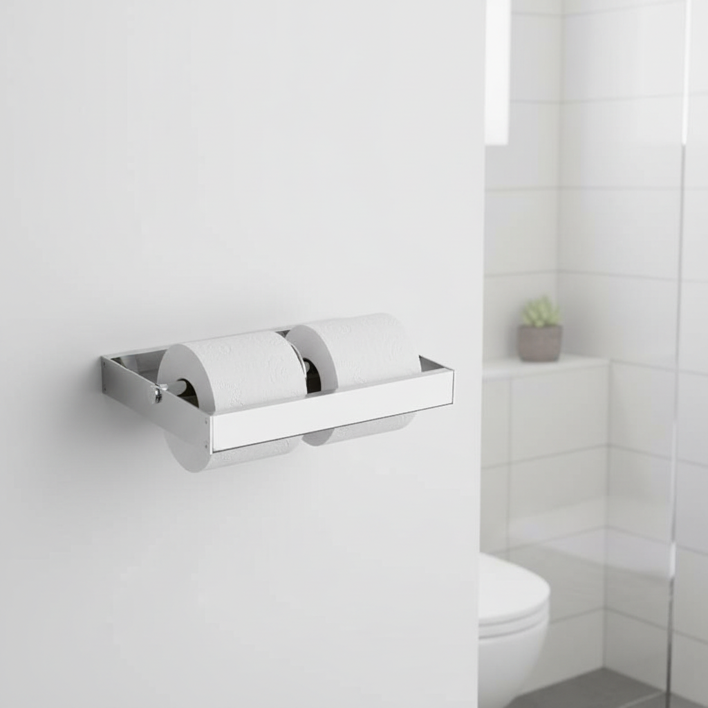 Lineabeta Double Toilet Roll Holder - Skuara  Series
