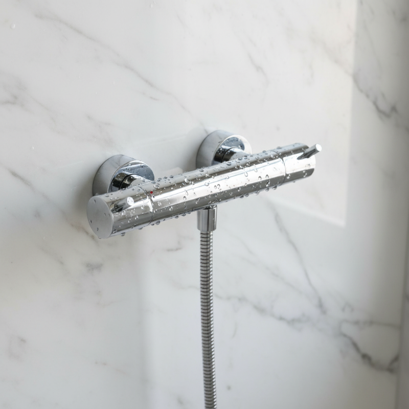 Borma Exposed Thermostatic Shower Mixer - Geometry Series