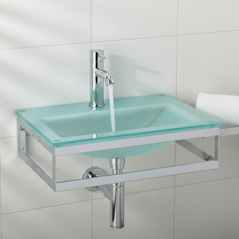Lineabeta Glass Basin 51cm, Green Ice