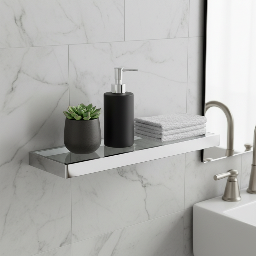 Lineabeta Glass Shelf 40cm - Skuara Series