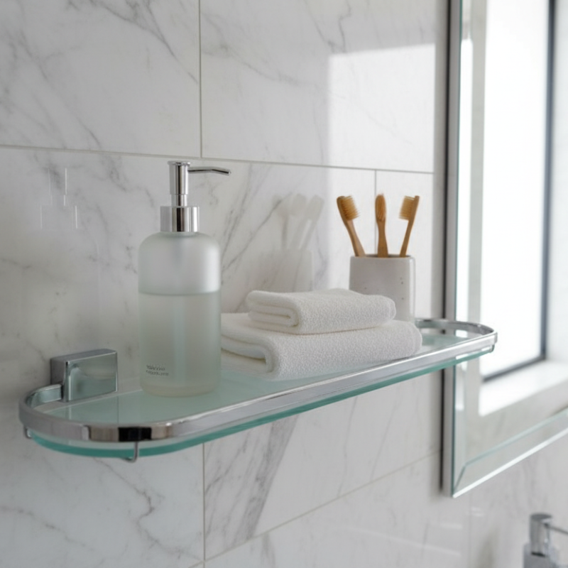 Geesa Glass Shelf 60cm - Bloq Series