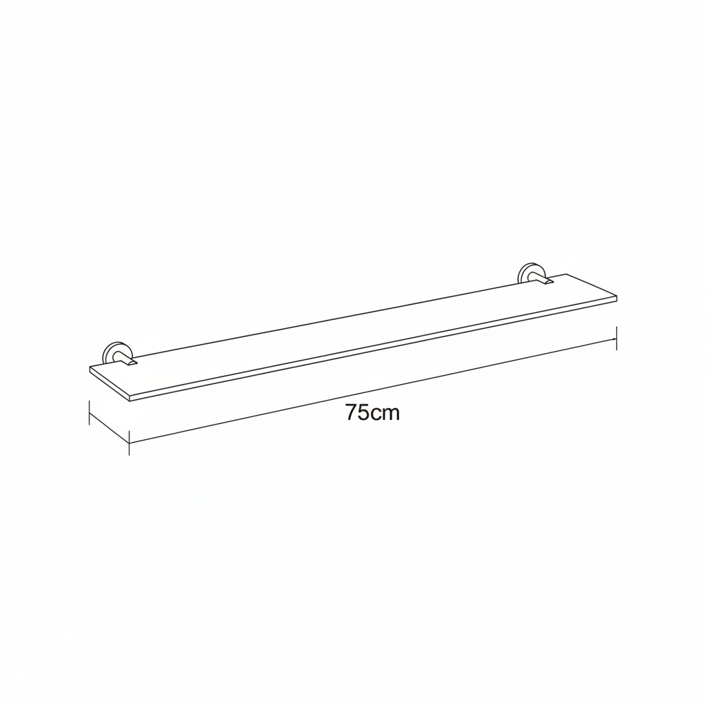 Lineabeta Glass Shelf 75cm - Baketo Series
