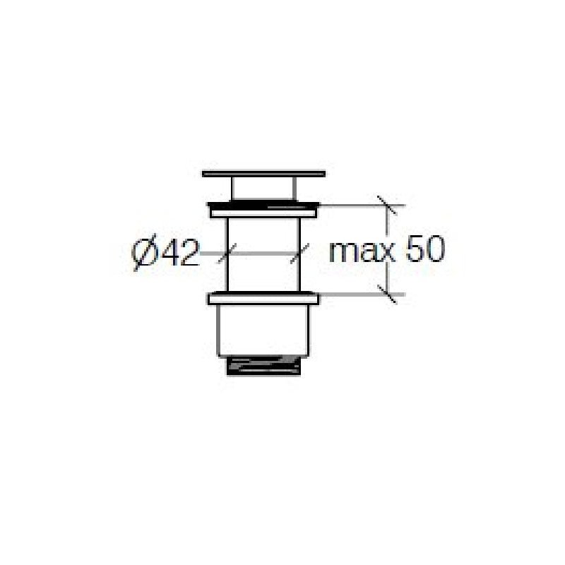 Pop Up Waste 32mm, Without Overflow, max depth 50mm - 53994.29 - Waiheke Bathrooms