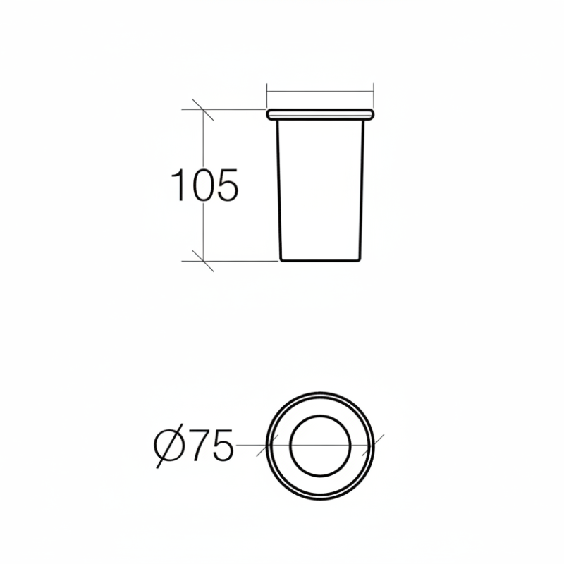 Lineabeta Lineabeta Satin Glass Tumbler and Holder - Baketo Series