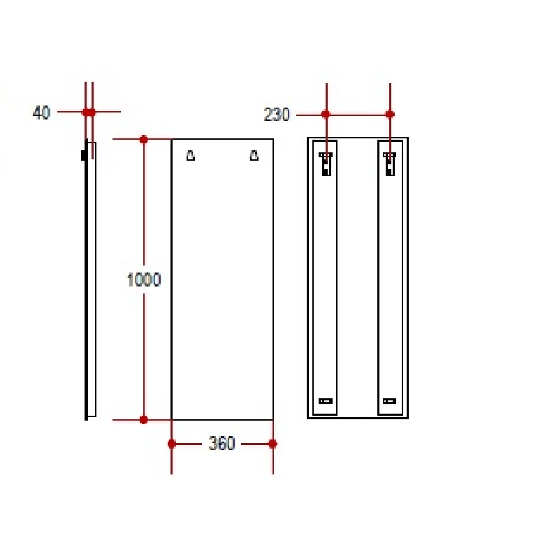 Slimline Bathroom Mirror 100x36cm - Speci Series - 5654.29 - Waiheke Bathrooms