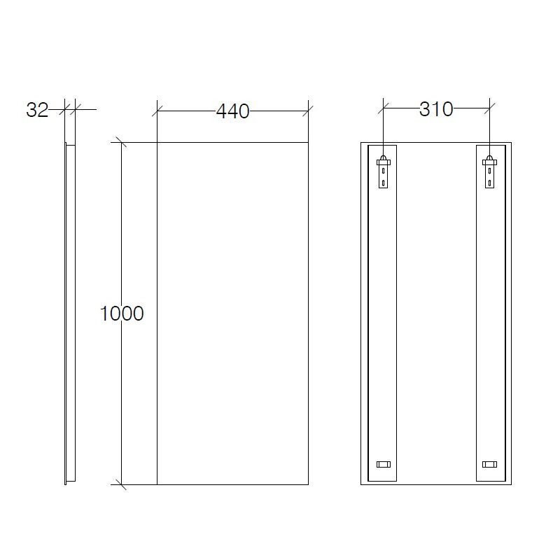 Slimline Bathroom Mirror 100x44cm - Speci Series - 5655.29 - Waiheke Bathrooms