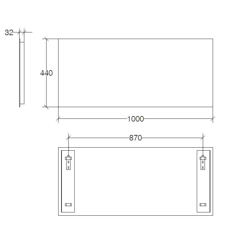 Slimline Bathroom Mirror 44x100cm - Speci Series - 5656.29 - Waiheke Bathrooms