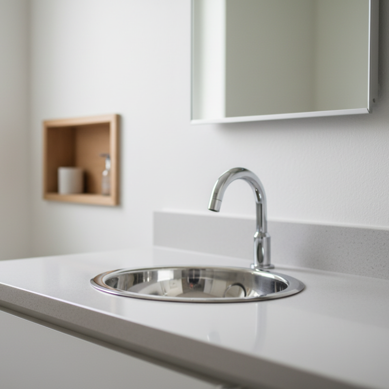 Lineabeta Stainless Steel Drop-in Basin, Flat Edge, Ø 330mm