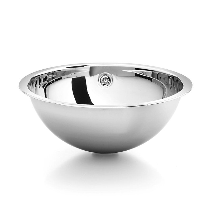 Lineabeta 440mm stainless-steel drop-in basin with flat rim