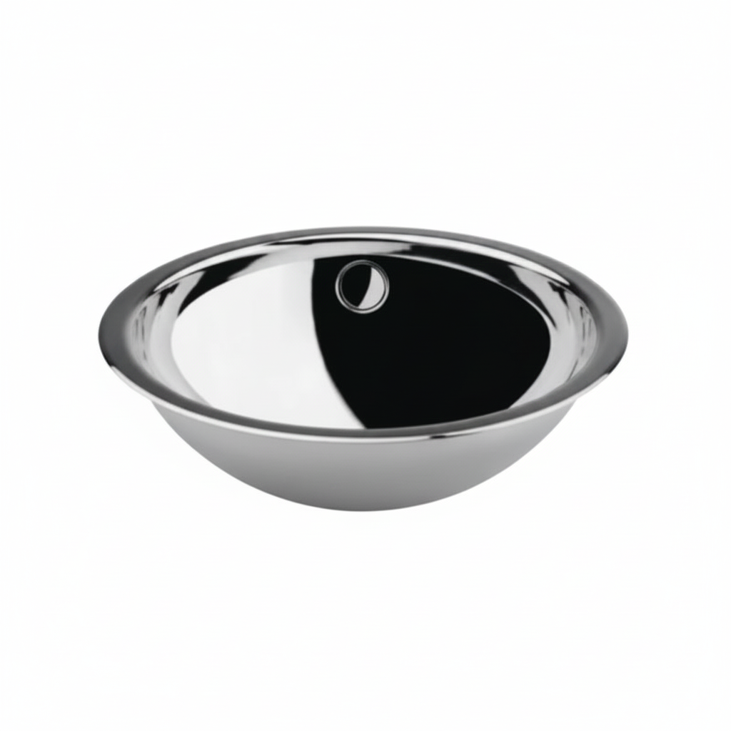 Lineabeta Stainless Steel Drop-in Basin – Rounded Rim, Ø390mm
