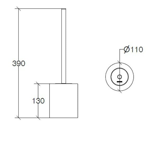 Toilet Brush Holder - Floor - 5008 - Waiheke Bathrooms
