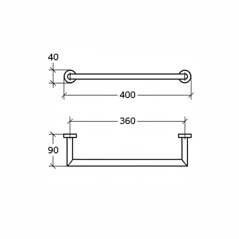 Lineabeta Towel Rail 40cm - Baketo Series