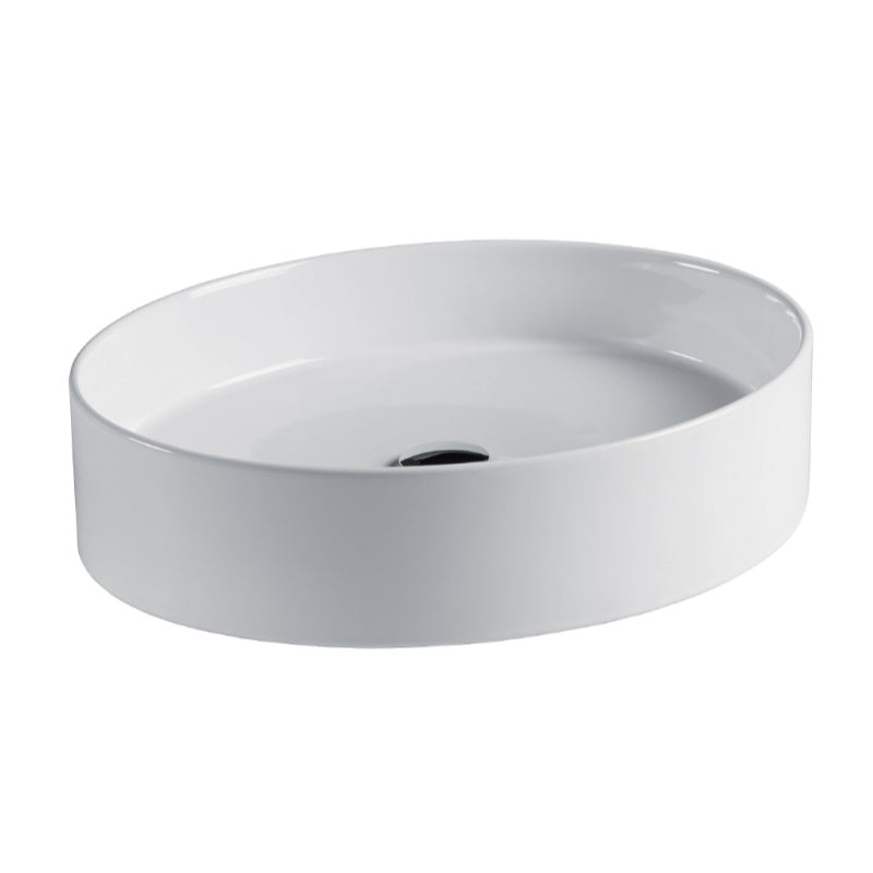 Ceramic Oval Vessel Basin, White, 550x460mm - Interio International