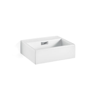 Quarelo Ceramic Square Basin, White, 420x360mm - Interio International