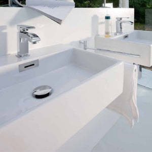 Quarelo Ceramic Square Basin, White, 700x420mm - Interio International