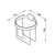 Geesa Bloq Double Spare Toilet Roll holder - Interio International